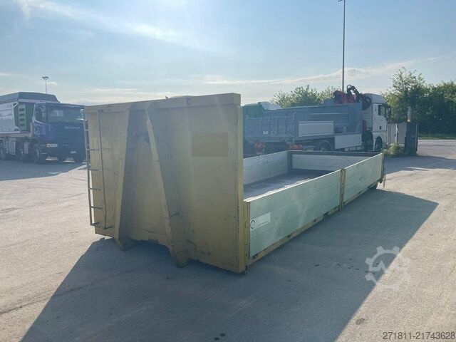 Roll-off container  CONTAINER SCARRABILE USATO A PIANALE CON SPONDE