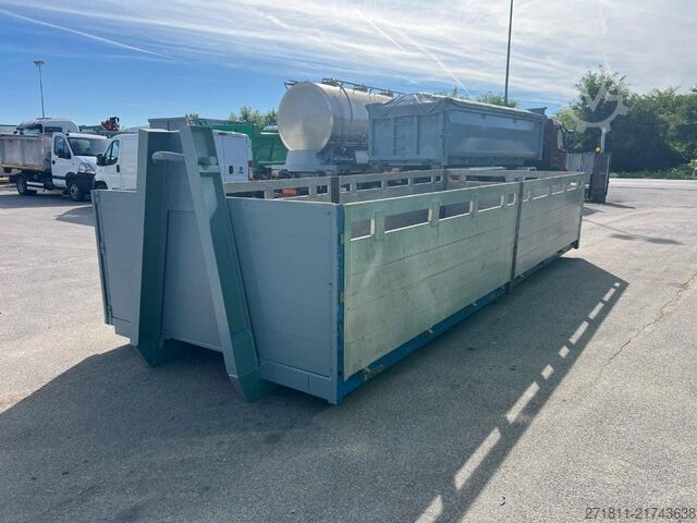 Roll-off container  CONTAINER SCARRABILE USATO A PIANALE CON SPONDE