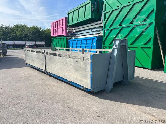 Roll-off container  CONTAINER SCARRABILE USATO A PIANALE CON SPONDE