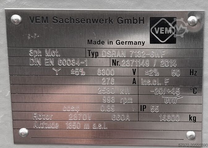 Asynchronous Three-Phase Induction Motor VEM DSRAN 7132-8WF