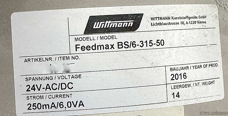 Dosing Machine Wittmann Feedmax BS/6-315-50