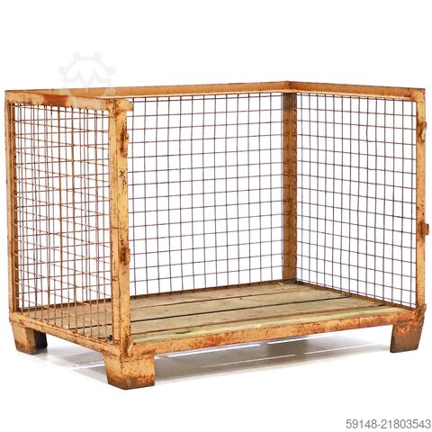 Used Mesh container fixed construction fixed construction stackable open front, L: 1200, Kruizinga 98-6172GB