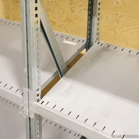 Used Static shelving rack 55 extension section, W: 1370, D: 560, H: 1640 (mm). , W: 1370, Kruizinga 98-631GB-AB