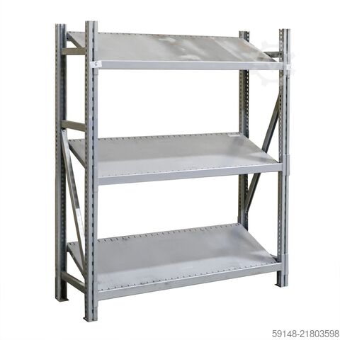 Used Static shelving rack 55 start section, W: 1400, D: 560, H: 1640 (mm). , W: 1400, D: Kruizinga 98-631GB-S1