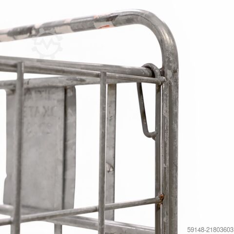 Used Laundry roll container 1 flap at 1 long side, L: 830, W: 650, H: 1700 (mm).  702ltr, Kruizinga 98-632GB