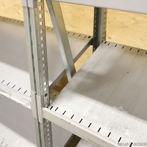 Used Static shelving rack 55 extension section, W: 1370, D: 560, H: 1580 (mm). , W: 1370, Kruizinga 98-632GB-AB