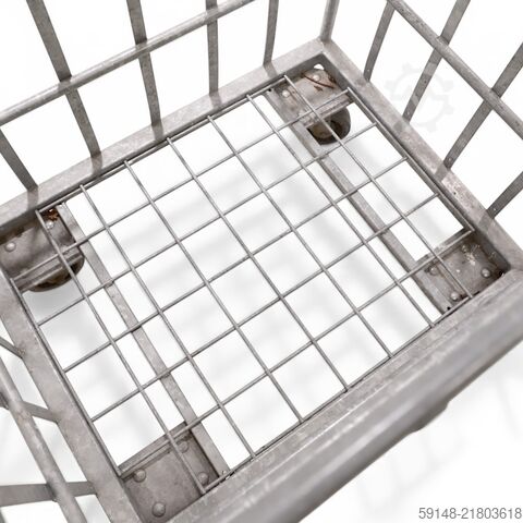 Used Laundry roll container 1 long side half open, L: 830, W: 650, H: 1700 (mm).  702ltr, Kruizinga 98-633GB