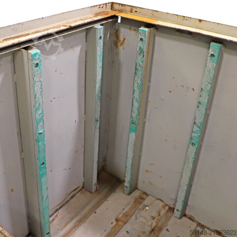 Used Stacking box steel fixed construction 1 flap at long side, L: 1230, W: 850, H: 1090 Kruizinga 98-644GB