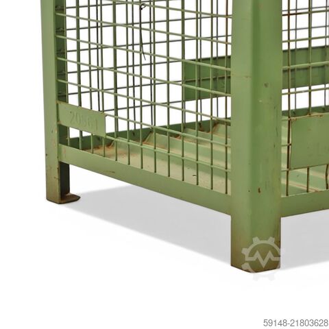 Used Mesh container fixed construction fixed construction stackable 4 sides, L: 1000, W: Kruizinga 98-652GB