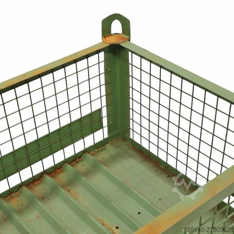 Used Mesh container fixed construction fixed construction stackable 4 sides, L: 1000, W: Kruizinga 98-652GB