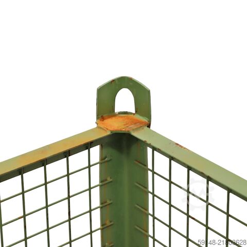Used Mesh container fixed construction fixed construction stackable 4 sides, L: 1000, W: Kruizinga 98-652GB