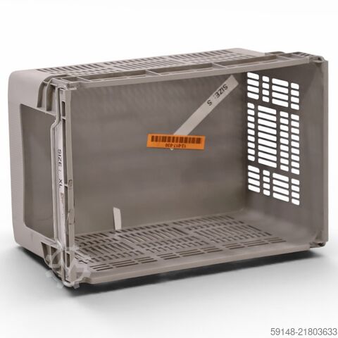 Used Stackable, nestable bins grip opening, L: 600, W: 400, H: 310 (mm). 59ltr, L: 600, Kruizinga 98-653GB-PAL