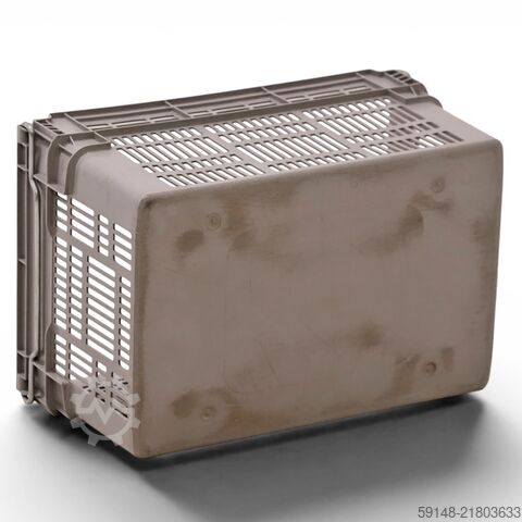 Used Stackable, nestable bins grip opening, L: 600, W: 400, H: 310 (mm). 59ltr, L: 600, Kruizinga 98-653GB-PAL