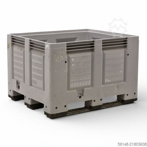 Used Pallet boxes palletbox walls + floor perforated, L: 1200, W: 1000, H: 800 (mm). Kruizinga 98-654GB