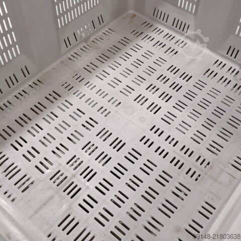 Used Pallet boxes palletbox walls + floor perforated, L: 1200, W: 1000, H: 800 (mm). Kruizinga 98-654GB