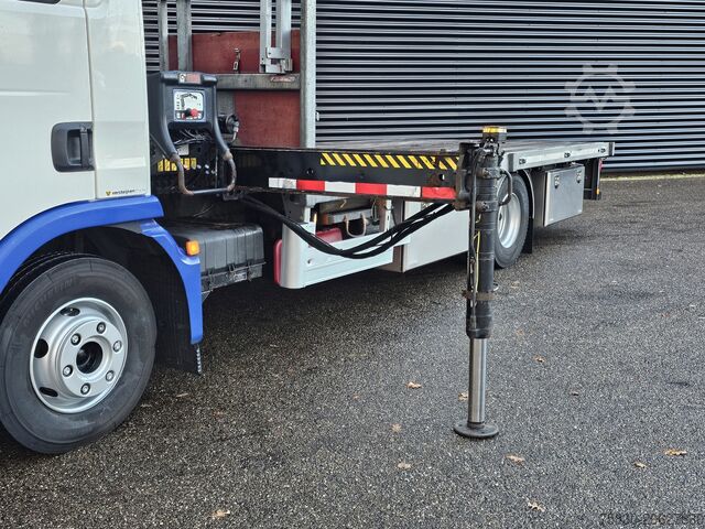 Crane truck MAN TGL 12.220 / HIAB CRANE / MACHINE TRANSPORT