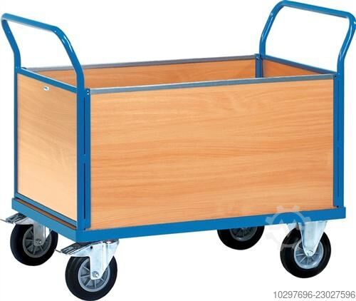 Four-sided wagon with wood-based material walls - 1 unit  