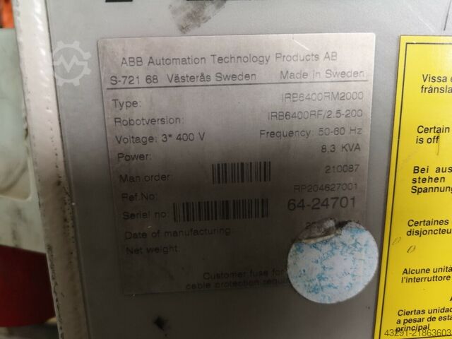 Industrial robot ABB Robotics IRB 6400RF 2.5/200