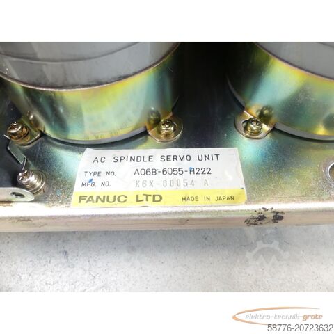 Component Fanuc A06B-6055-H222 Spindelsteuerung / AC Spindle Servo Unit SN: K6X-00054A