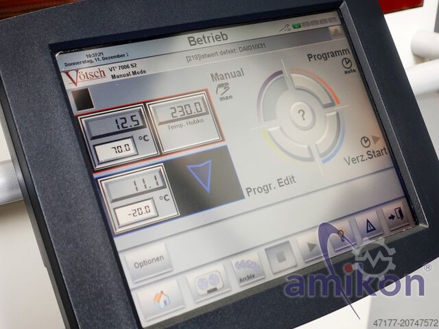 -50°C bis +220°C -80 bis +70°C 60 Liter Vötsch VT³ 7006 S2 Temperaturschockschrank