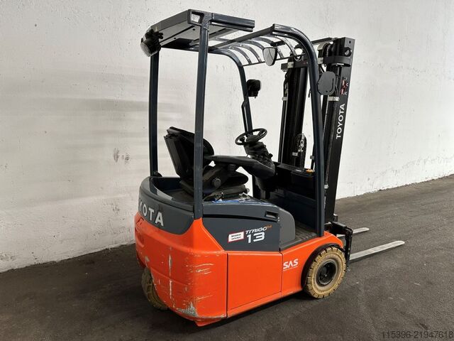 Electric 3-wheel forklift Toyota 7FBEST13 - TRIPLEX 4,7 m - 775 Stunden !!!!