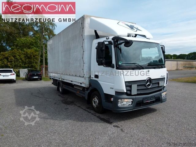 Curtain sider van MERCEDES-BENZ Atego 818L, Pritsche Plane, LBW, Klima, AHK, DE