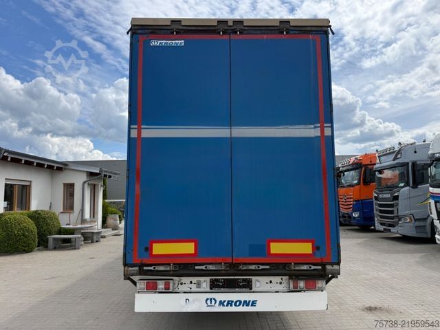 Flatbed truck with tarp SCANIA R410 Pritsche+Plane/Retarder + Anhänger Krone