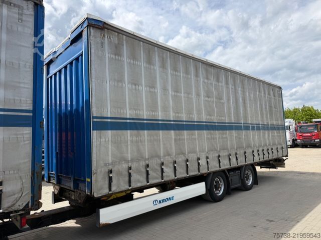 Flatbed truck with tarp SCANIA R410 Pritsche+Plane/Retarder + Anhänger Krone