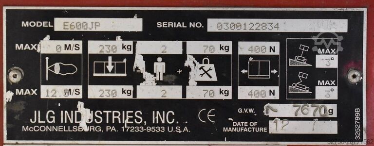 Gelenkteleskoparbeitsbühne JLG E600JP