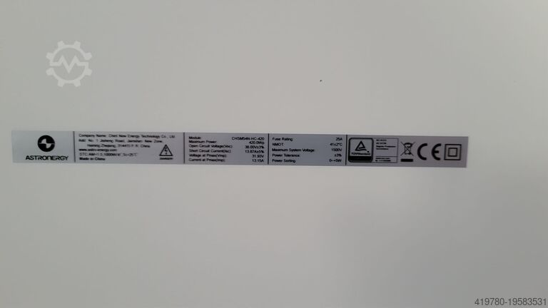 5 kW Photovoltaikmodule 420W Astronergy CHSM54N-HC TopCon