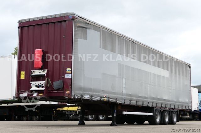 Open semitrailer with tarp KRONE Pritsche Plane XL MegaLiner BWP Edscha Bordwände