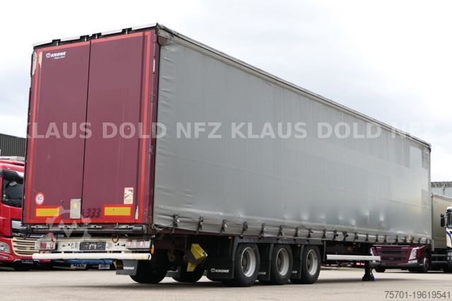 Open semitrailer with tarp KRONE Pritsche Plane XL MegaLiner BWP Edscha Bordwände