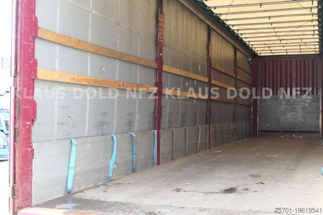 Open semitrailer with tarp KRONE Pritsche Plane XL MegaLiner BWP Edscha Bordwände