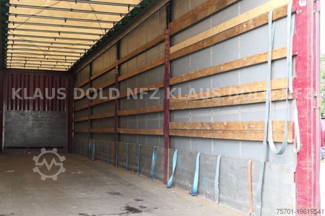 Open semitrailer with tarp KRONE Pritsche Plane XL MegaLiner BWP Edscha Bordwände