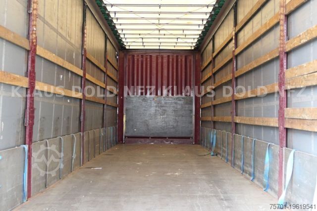 Open semitrailer with tarp KRONE Pritsche Plane XL MegaLiner BWP Edscha Bordwände