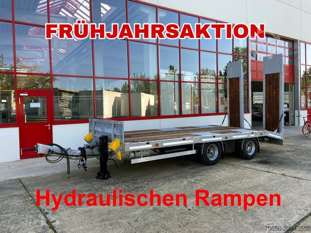 Low loader trailer Möslein TT21-7,2 Hydr  21 t Tandemtieflader, hydr. Rampen, NEU