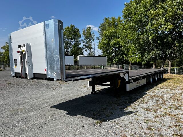 Open semitrailer Fliegl 3-Achs Jumbo Sattelauflieger Plateau