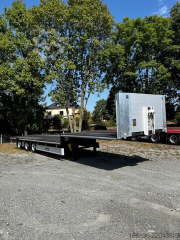 Open semitrailer Fliegl 3-Achs Jumbo Sattelauflieger Plateau