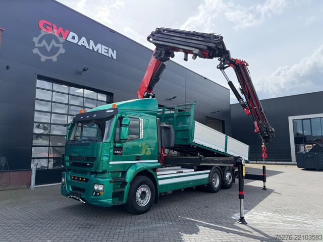 3-sided tipper Iveco Stralis 500 6x2 3 Way tipper Fassi 365+Flyjib ,...