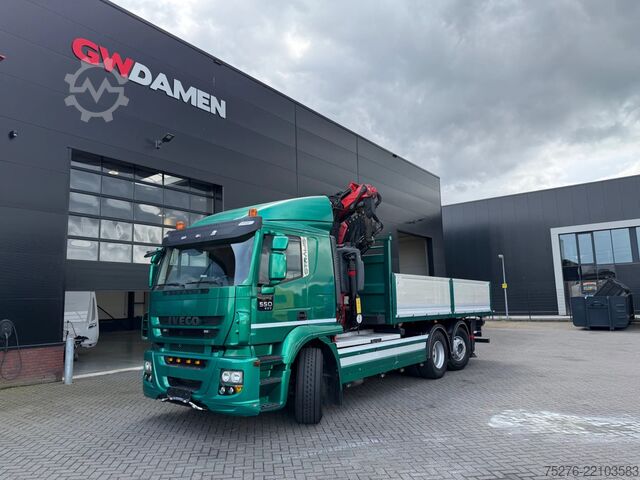 3-sided tipper Iveco Stralis 500 6x2 3 Way tipper Fassi 365+Flyjib ,...