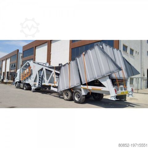 Concrete mixing plant Polygonmach mobile 60m3/hour concrete batching plant