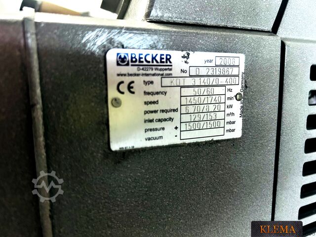 Drehschieber-Verdichter, Verdrängerpumpe Becker KDT 3.140/0-400