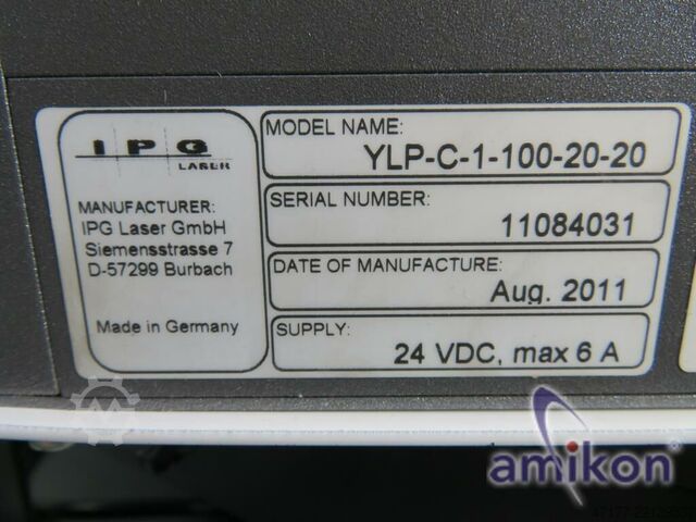 Ytterbium Fiber Laser IPG YLP-C-1-100-20-20
