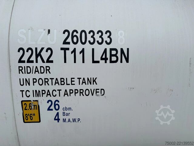 Tank container CIMC FOOD 20FT ISO / 25.940L-1-COMP. / L4BN / UN Por...