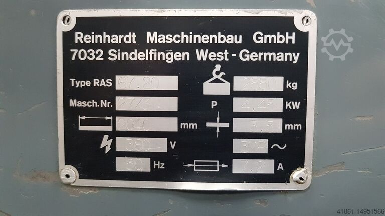Universal folding machine RAS 6720  2040x3.5