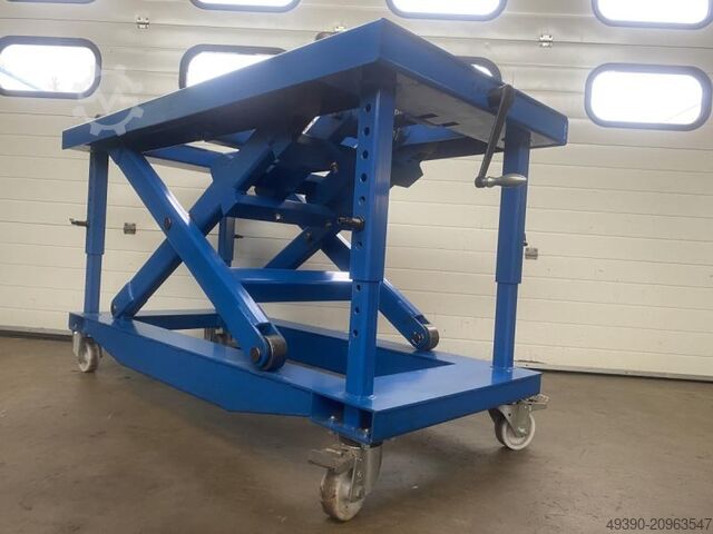 Mechanical scissor lift table, ideal base for 3D welding table up to 2000 kg, ideal base for  