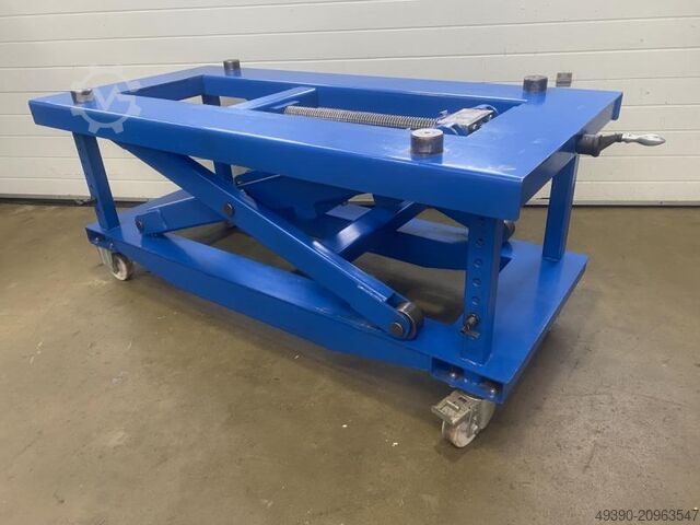 Mechanical scissor lift table, ideal base for 3D welding table up to 2000 kg, ideal base for  