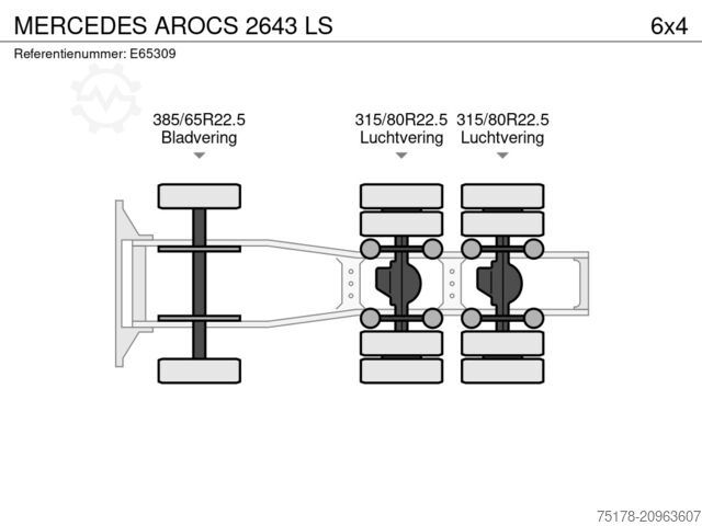 Standard tractor MERCEDES AROCS 2643 LS