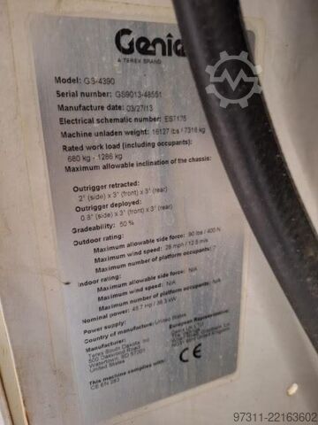 Scherenhebebühne Genie GS-4390 RT