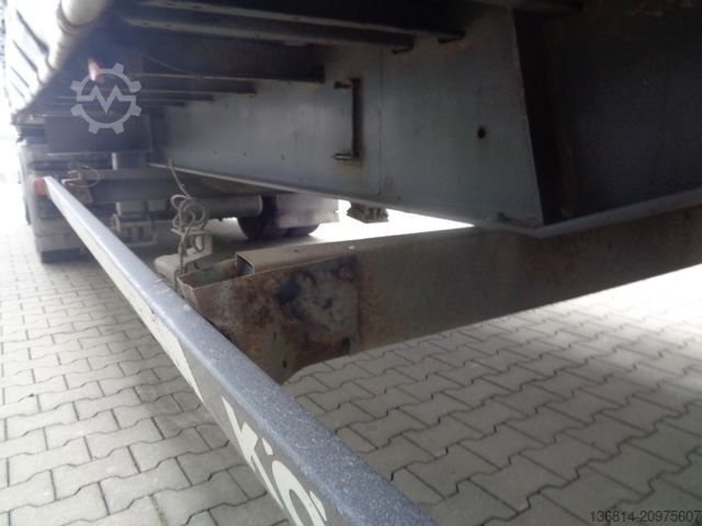 Open semitrailer with tarp KÖGEL S 24-1 Mega Liftachse Hubdach BPW